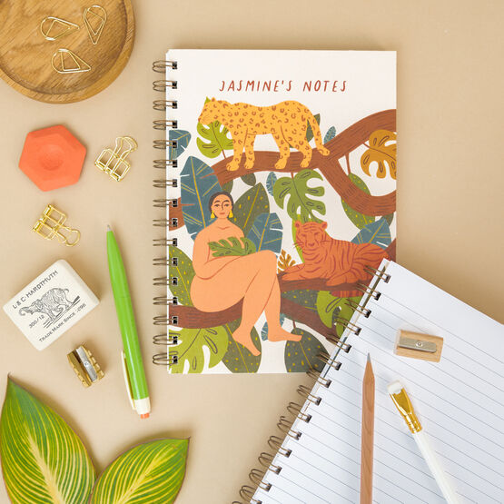 Wild Woman In Jungle Personalised Notebook