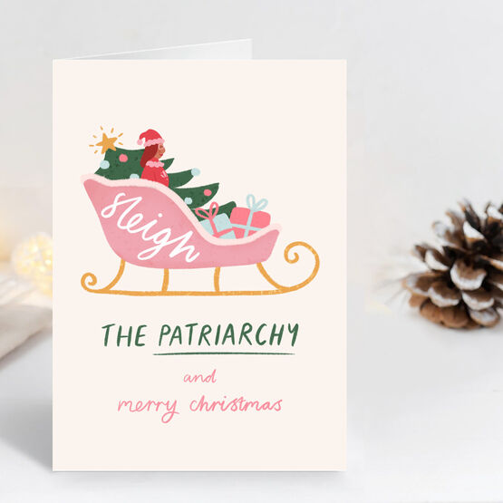 Pack of 10 'Sleigh The Patriarchy' Female Empowerment Christmas Cards