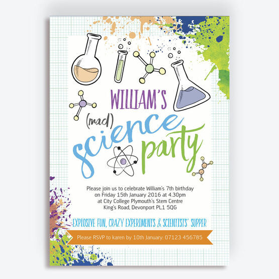 Science Party Invitation