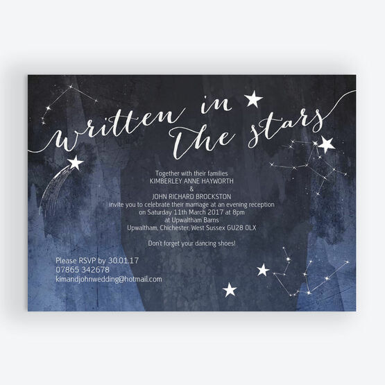 Midnight Stars Evening Reception Invitation