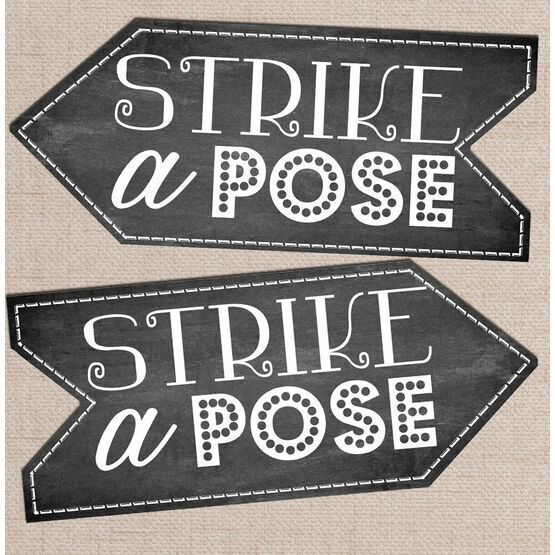 'Strike a Pose' Printable Photo Booth Sign